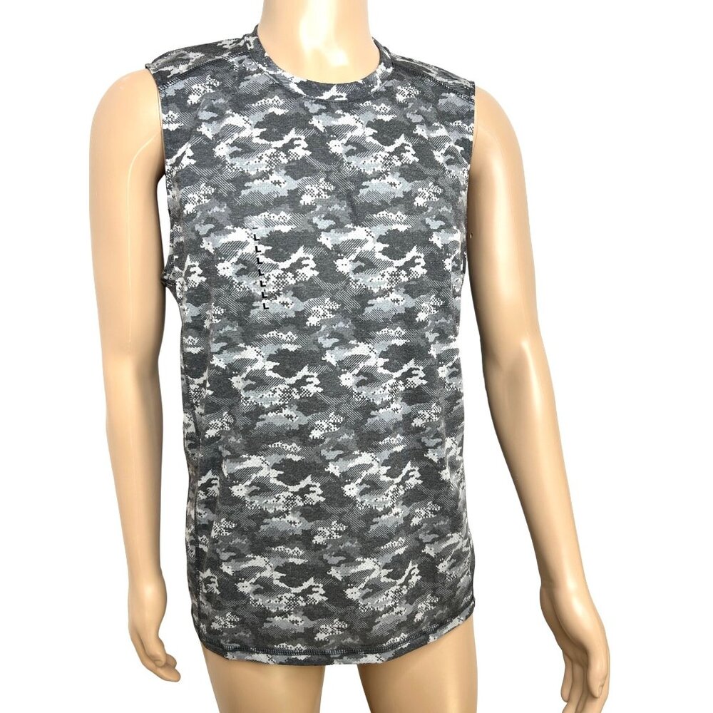 Colosseum Men’s Training Sleeveless Shirt L Grey Camouflage Tank Top Workout Gym